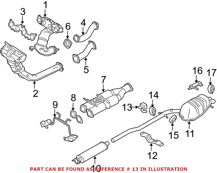 Volvo Exhaust Hanger Bracket - Rear Driver Side 8638498